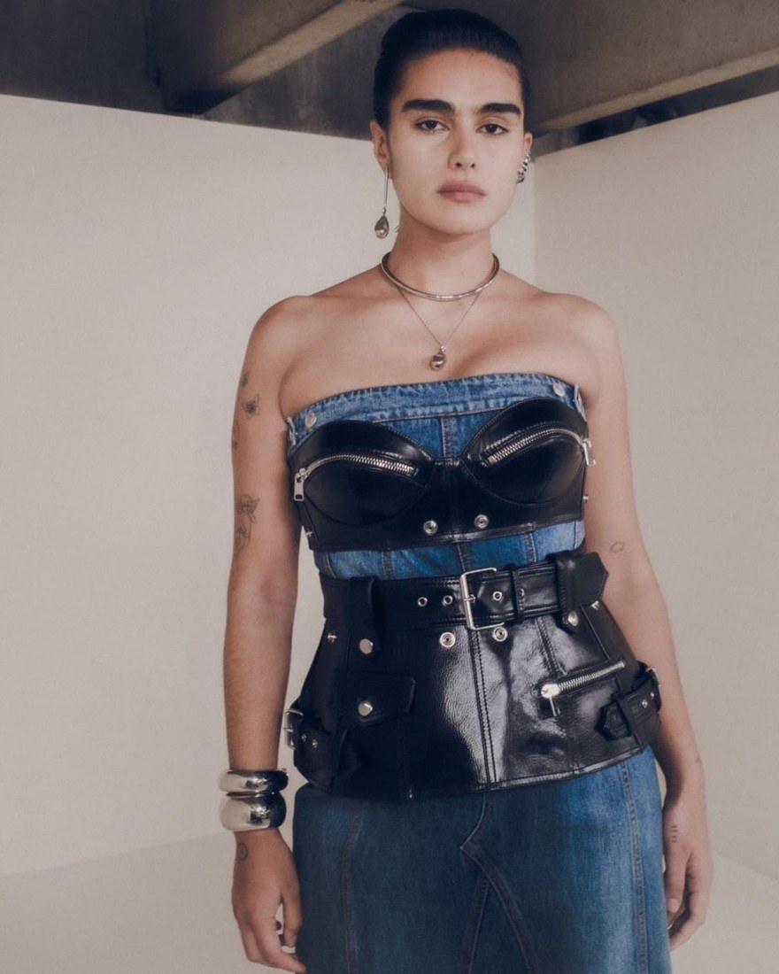 denim leather