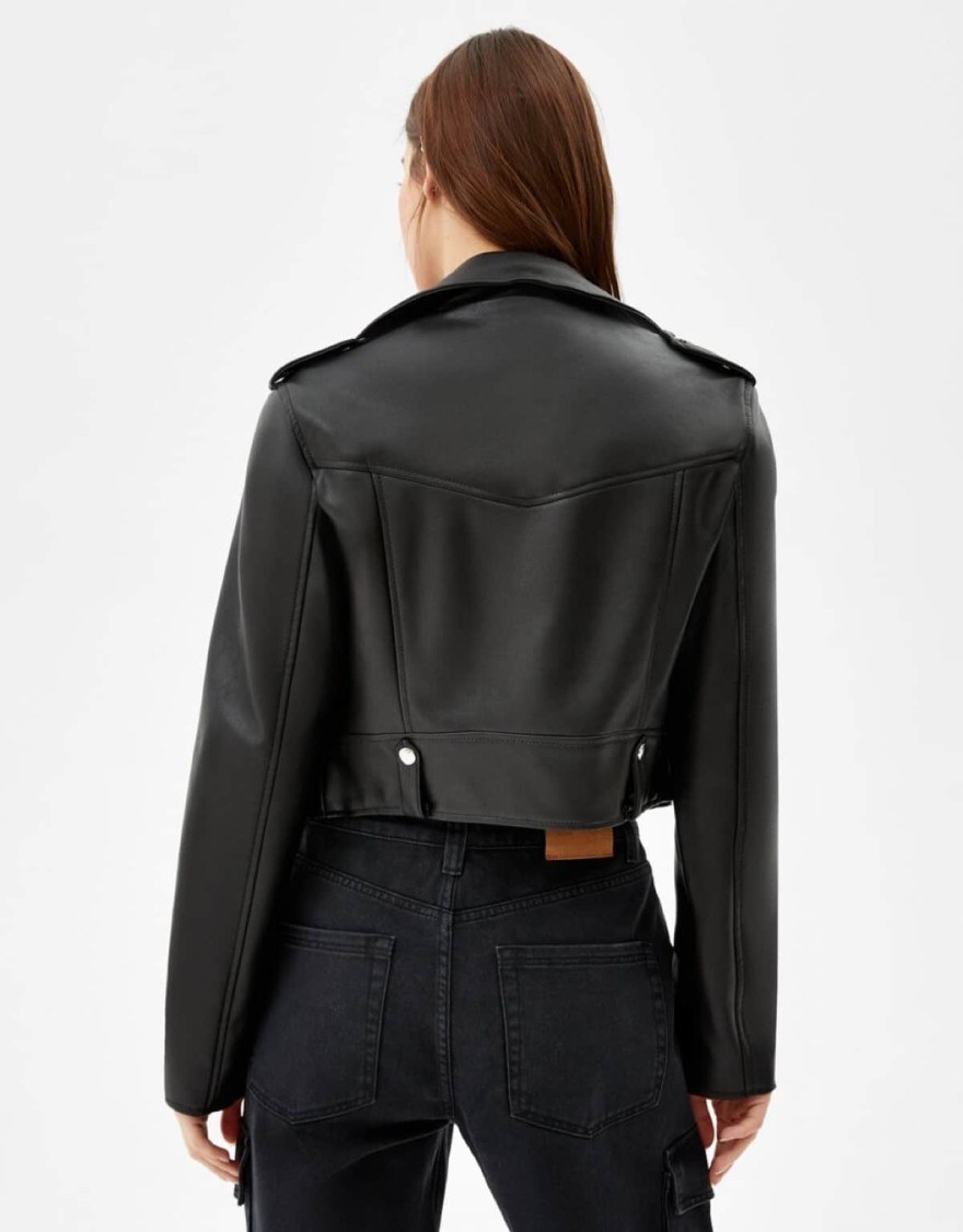 Δερμάτινο jacket από τα Bershka