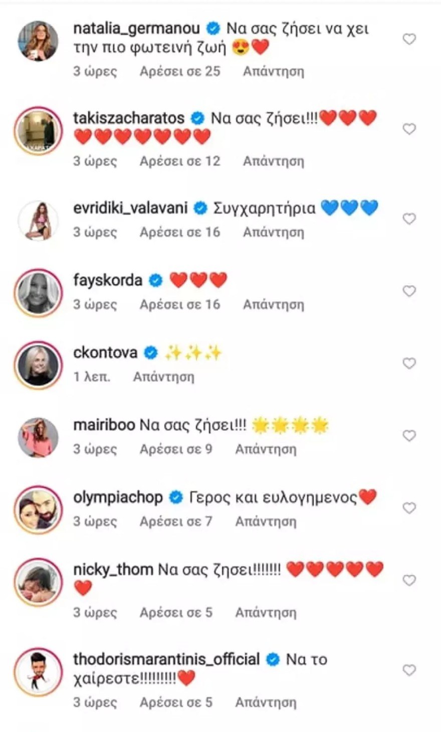 Διάσημοι εύχονται στην Εριέττα Κούρκουλου