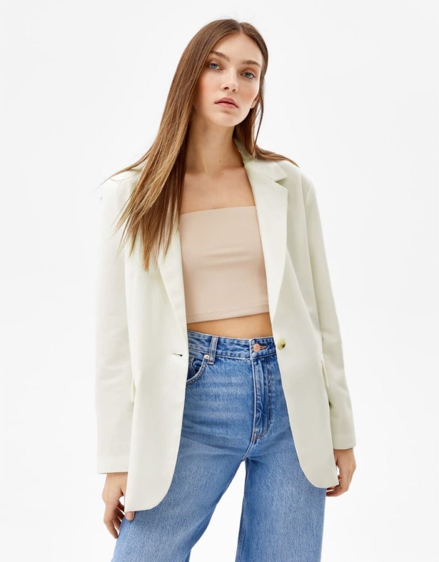 Bershka - Μπλέιϊζερ υπολεύκειο
