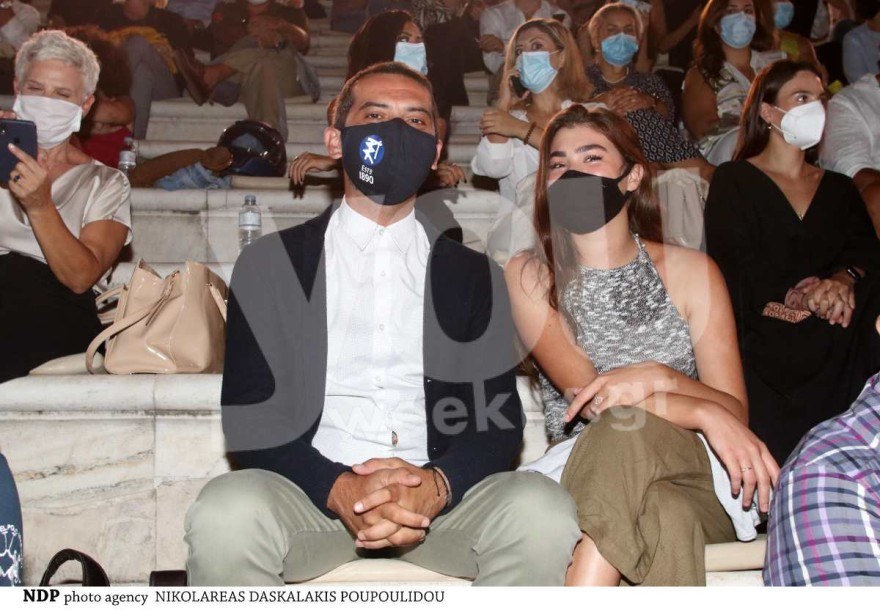 Λεωνίδας Κουτσόπουλος μαζί με την Χρύσα Μιχαλοπούλου
