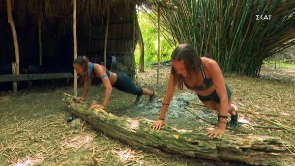 Survivor 5: Σοφιάννα και Ασημίνα έκαναν προθέρμανση με υπόκρουση  Δάντη - «Θα κάνουμε push ups...»