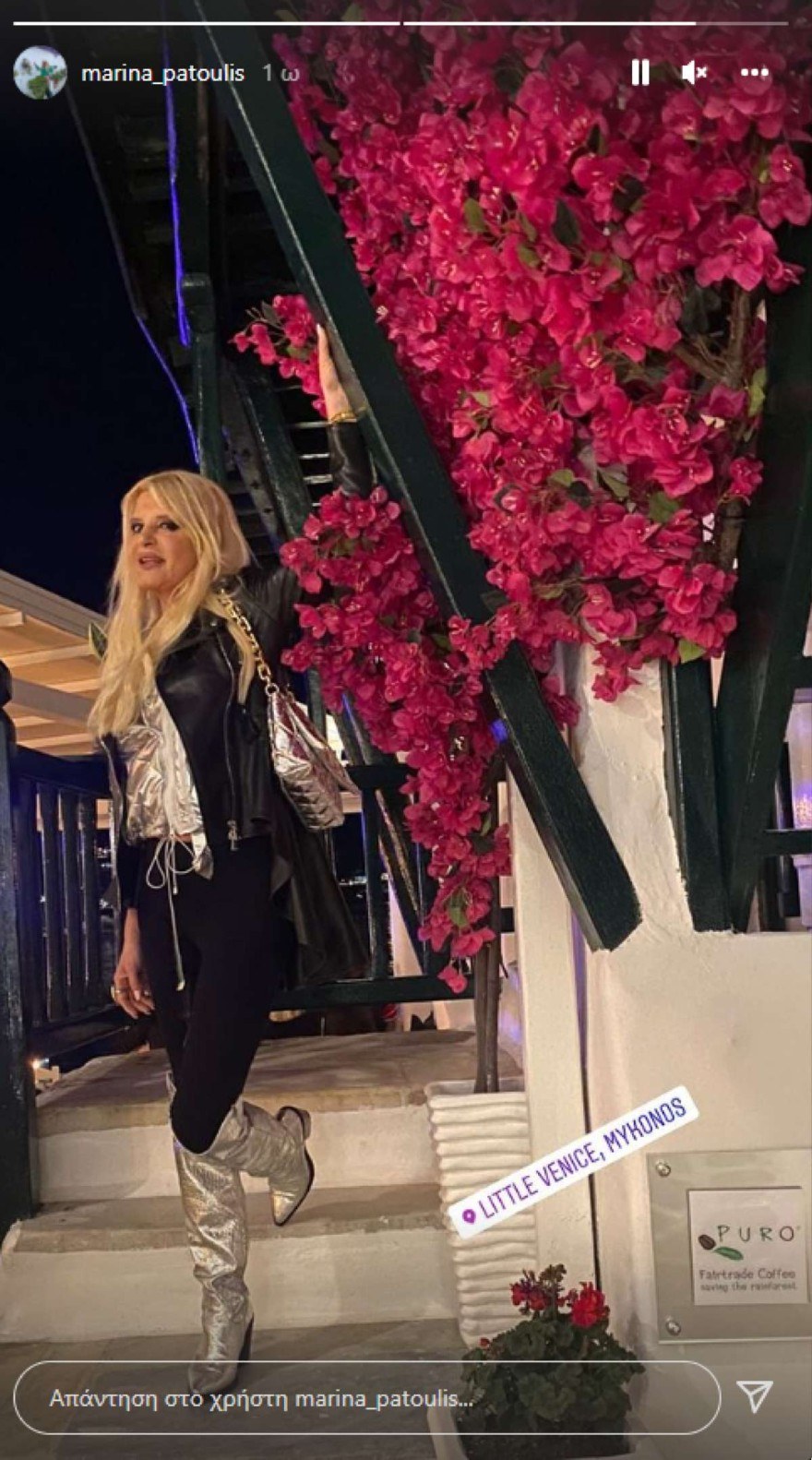 Μαρίνα Πατούλη Μύκονος Instagram
