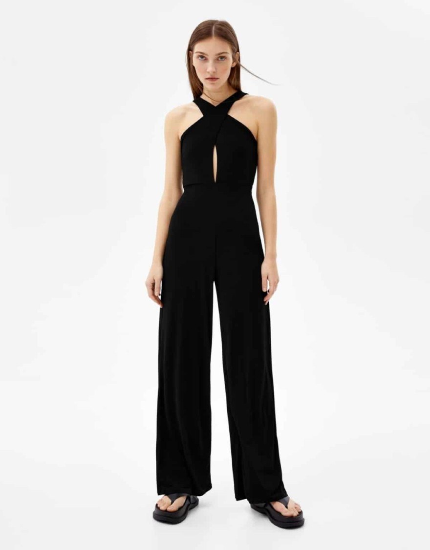 Bershka - Ολόσωμη φόρμα μαύρη