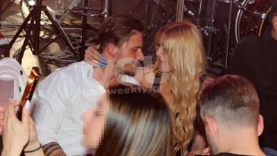 Δεν τον άφηνε λεπτό - Τα καυτά φιλιά στο στόμα της Ηλιάδη με τον Αναστασιάδη στα μπουζούκια