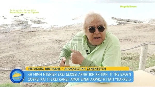 «Αφού είναι άχρηστη, γιατί υπάρχει;» - "Άναψε φωτιές" ο Μεγακλής Βιντιάδης με τις δηλώσεις του για την Μιμή Ντενίση