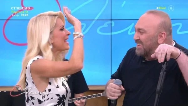 "Την έκανε" με ελαφρά πηδηματάκια ο Γιώργος Αλκαίος - Τον κυνηγούσε στον αέρα της εκπομπής η Μενεγάκη