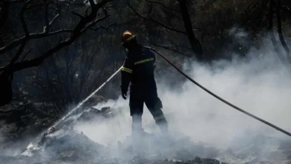 Σε ύφεση η φωτιά στη Μάνδρα