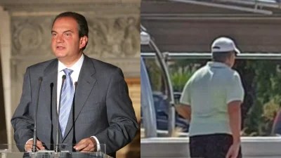 Πέταξε σακάκι και γραβάτα - Με σορτσάκι και καπελάκι για περπάτημα στην Ραφήνα ο Κώστας Καραμανλής