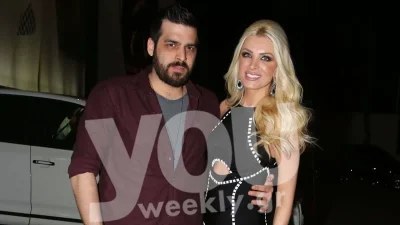 Έραψε ειδικό φόρεμα για την περίσταση - Με πράσινη τουαλέτα η Καινούργιου συνοδευόμενη από τον αδερφό της