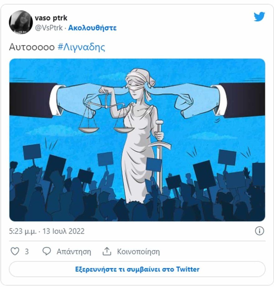 Twitter κατά Λιγνάδη και δικαιοσυνης