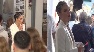 Με γλειφιτζούρι στο χέρι και κοτσιδάκια - Όλη η Μύκονος κοιτούσε την Αθηνά Οικονομάκου