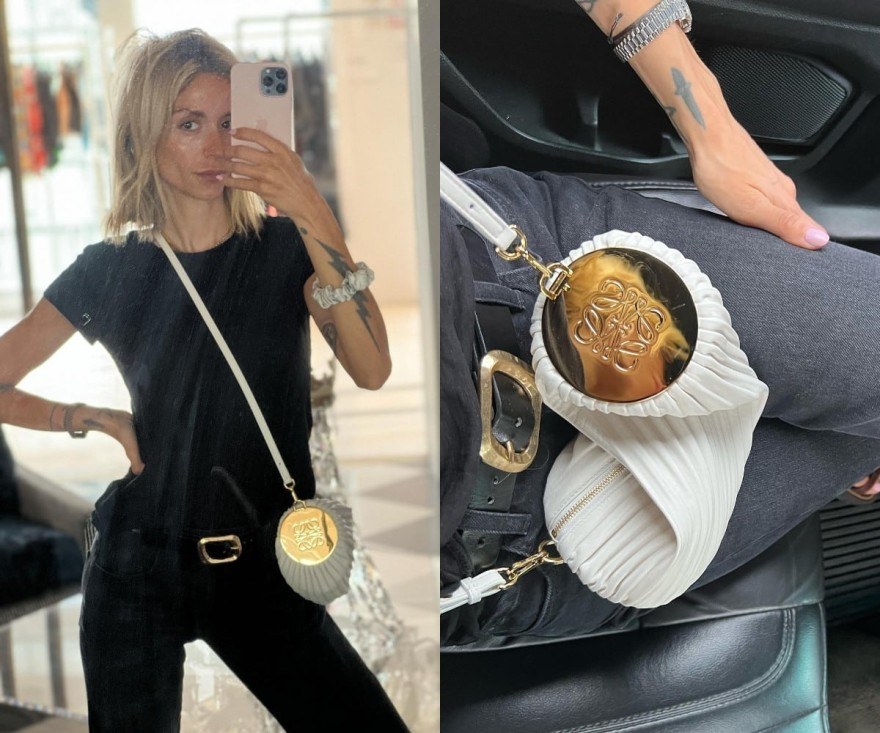 Σοφία Καρβέλα με Loewe τσάντα