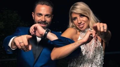 Έλαμπαν από χαρά - Αδημοσίευτες φωτογραφίες από τον γάμο του Ηλία Βρεττού και της Αναστασίας Δεληγιάννη