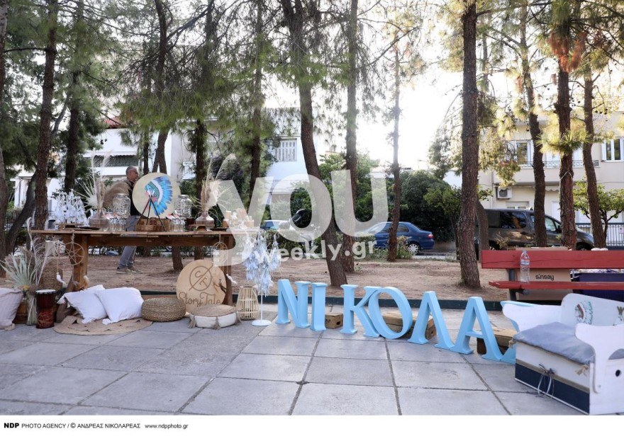 Η διακόσμηση στη βάπτιση του γιου του Βαγγέλη Αλεξανδρή