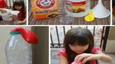 Πήρε μαγειρική σόδα, μπαλόνια ένα πλαστικό μπουκάλι και ξύδι - Με αυτό το κόλπο ειδικά τα παιδιά θα ξετρελαθούν