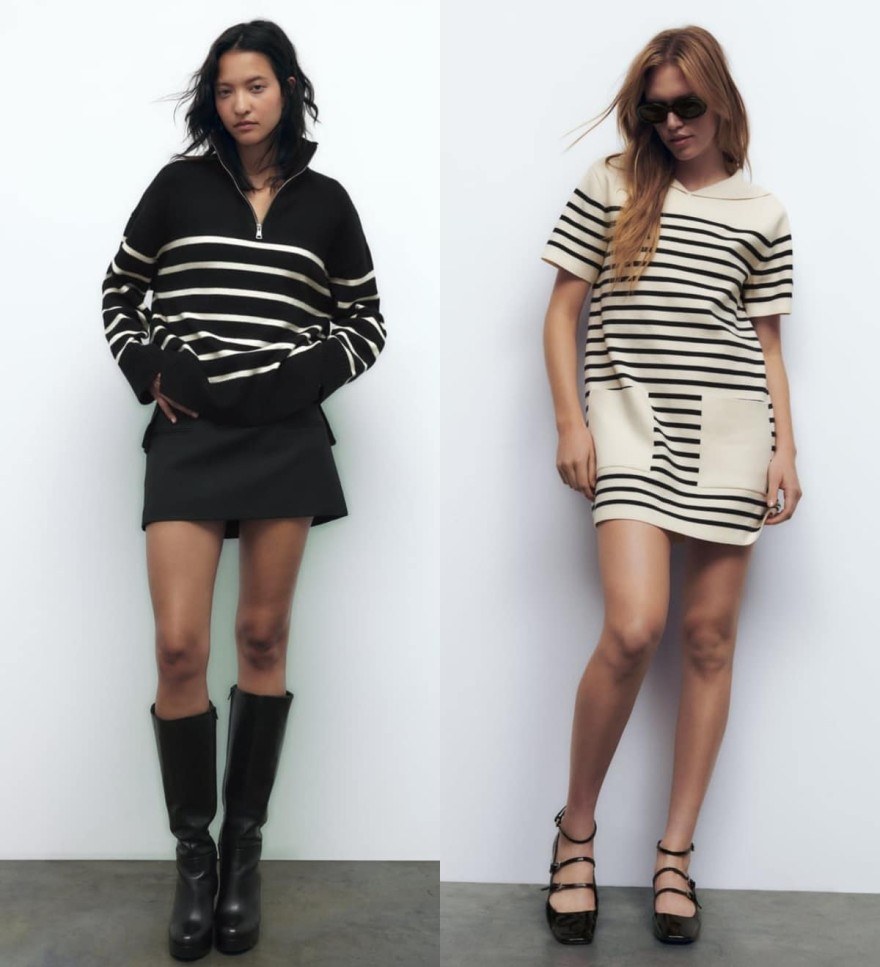 Πλεκτό ριγέ Zara