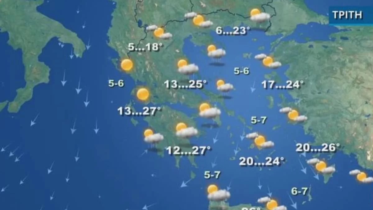 Αίθριος ο καιρός σήμερα 4/10 - Μέχρι πόσο θα φτάσουν τα μποφόρ