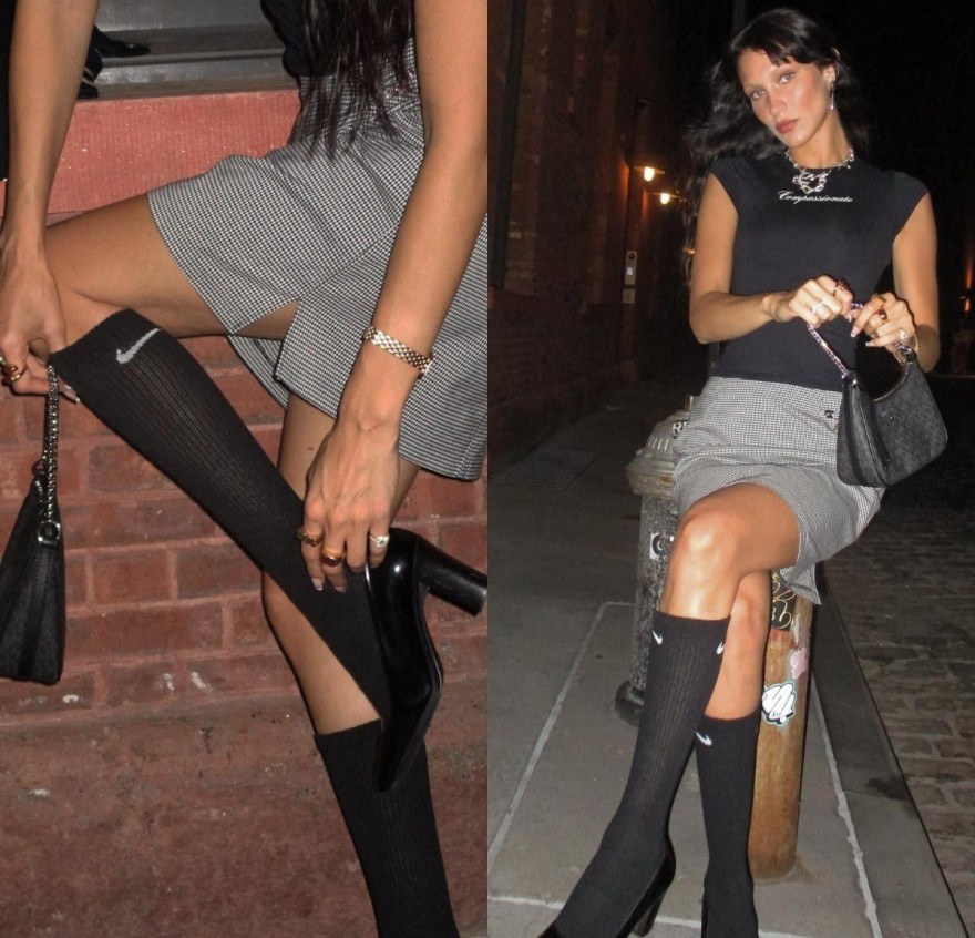 Bella Hadid κάλτσες