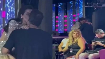 Δεν σταμάτησαν να φιλιούνται στα διαλείμματα του J2US - Ασυγκράτητοι Δέσποινα Βανδή και Βασίλης Μπισμπίκης