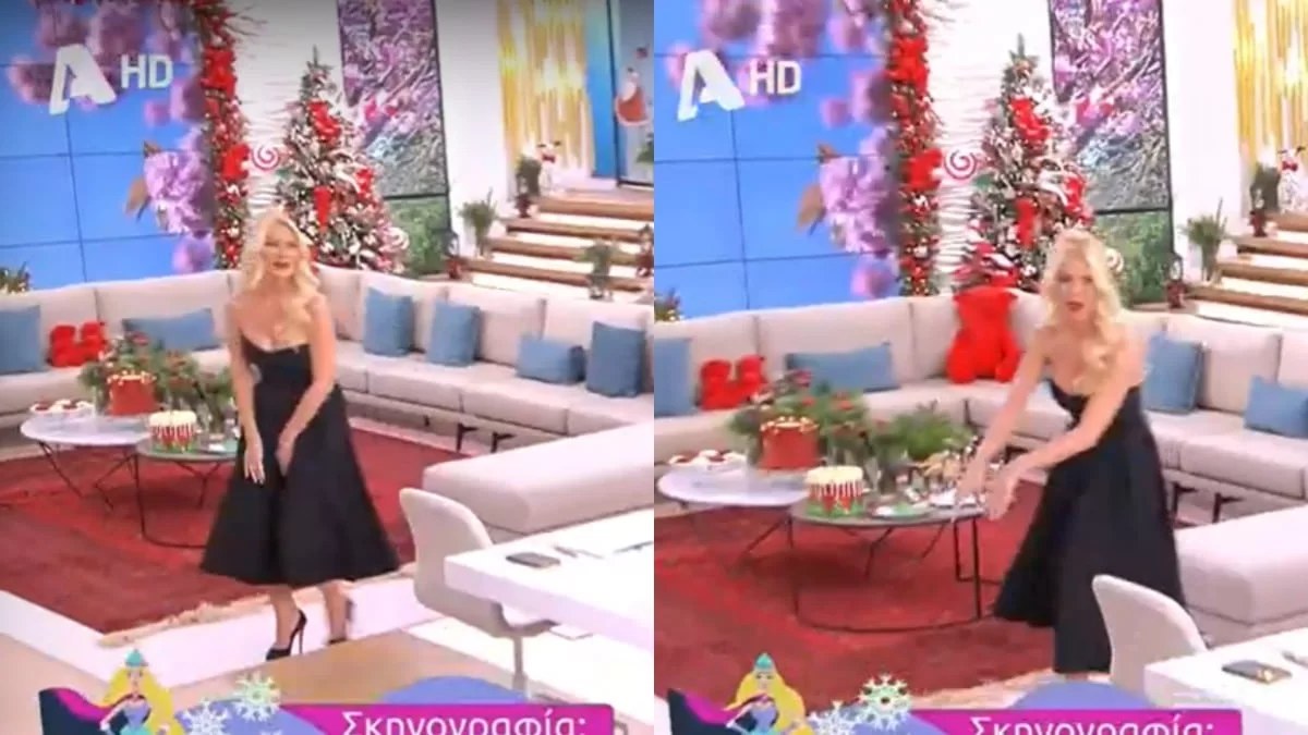Πήγε να γκρεμοτσακιστεί στην έναρξη της εκπομπής της η Κατερίνα Καινούργιου - «Τι τα θες καλή μου τα ψηλά»