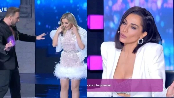 J2US: Δεν της άρεσε καθόλου το ρούχο - Το έντονο σχόλιο της Βανδή για το φόρεμα της Ματίνας Νικολάου