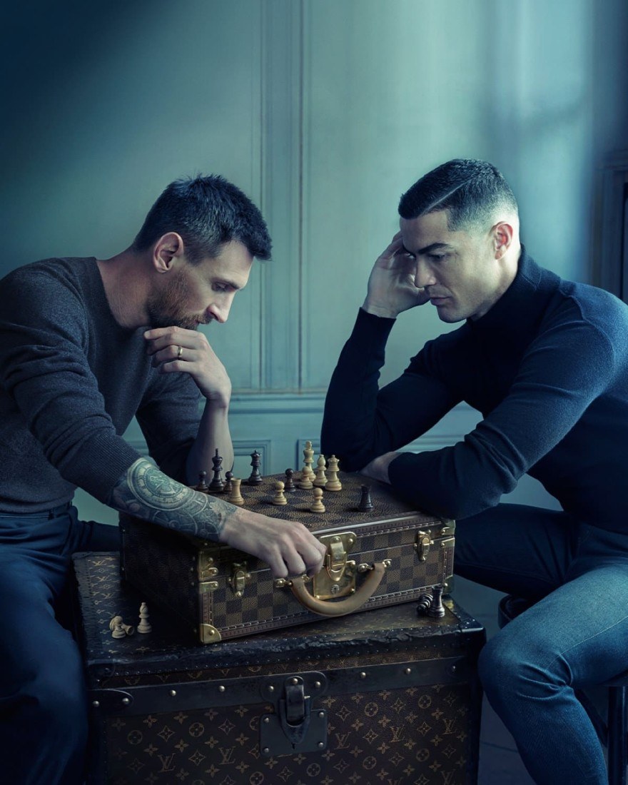 Leo Messi, Christiano Ronaldo, Louis Vuitton
