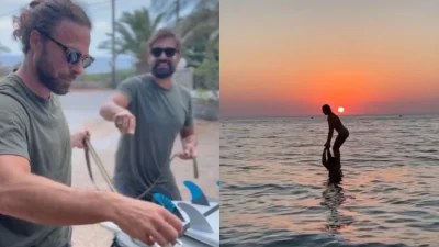 Κοιμόντουσαν σε σκηνή, έπαιζαν στη θάλασσα - Για πρώτη φορά βίντεο από τις διακοπές της Ευρυδίκης Βαλαβάνη και του Γρηγόρη Μόργκαν