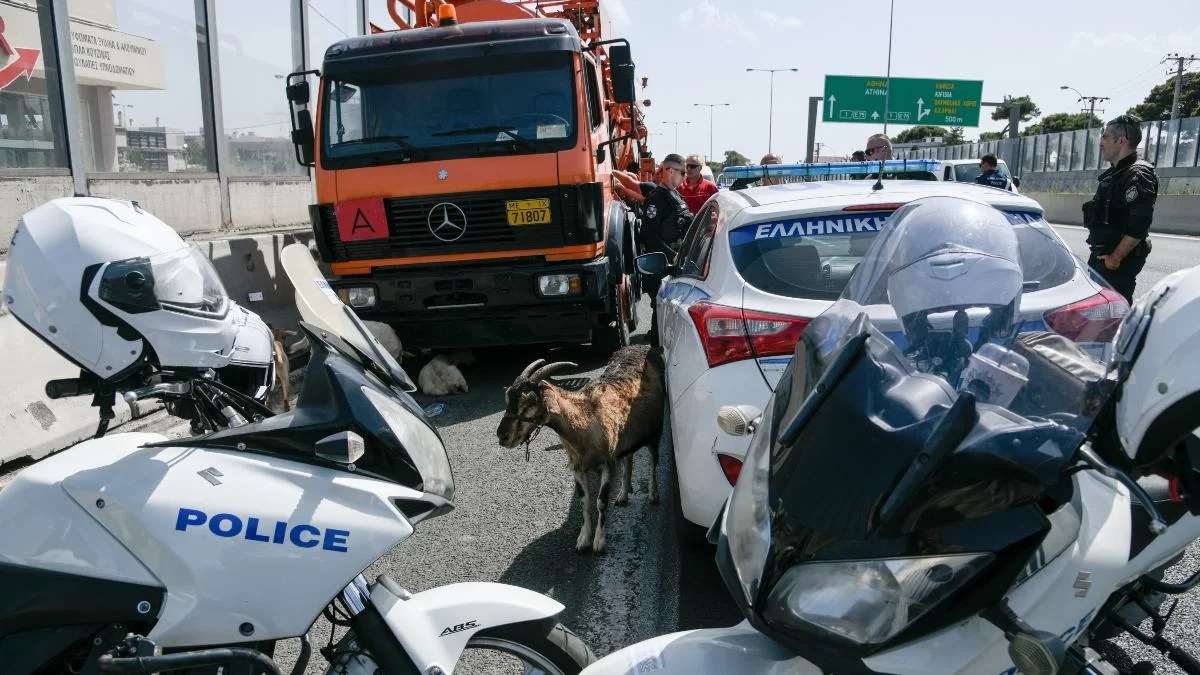 Μεγάλη φωτιά σε εν κινήσει φορτηγό