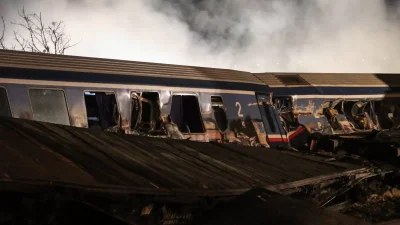 Τέμπη: Ανατριχίλα - Η εικόνα από το σημείο του τραγικού δυστυχήματος 5 μέρες μετά την τραγωδία