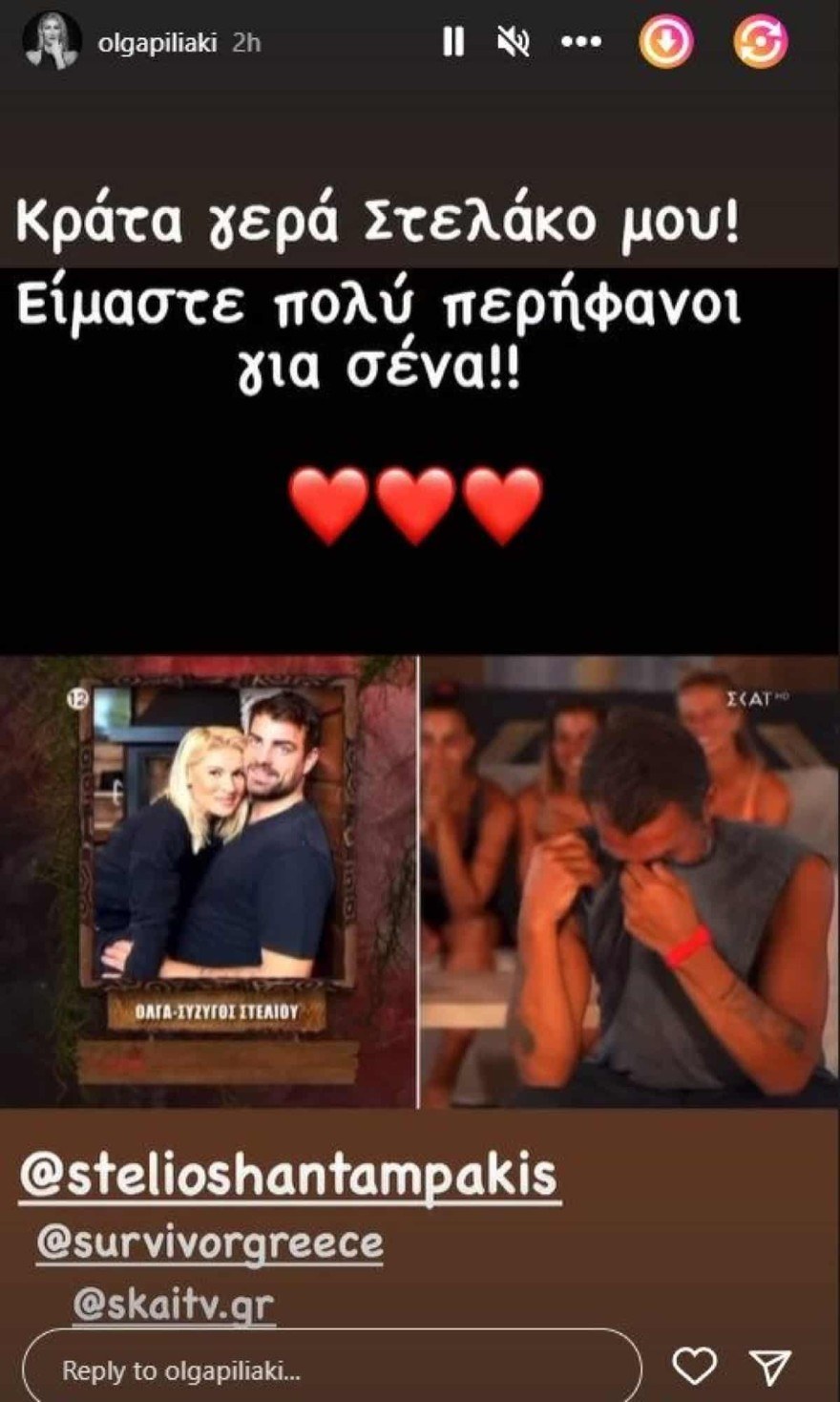Η ανάρτηση της Όλγας Πηλιάκη