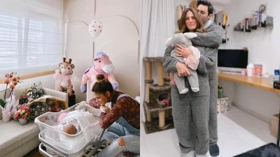 Μαίρη Συνατσάκη: Σε γήινους τόνους με κρεβάτι σπιτάκι - Φωτογραφία από το δωμάτιο της νεογέννητης κόρης της