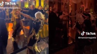 Χόρευαν ασταμάτητα η μια απέναντι από την άλλη - Τα ξέφρενα ''κουνήματα'' της Χρουσαλά με την Καλομοίρα (Βίντεο)