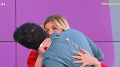 "Τρελάθηκαν" στον αέρα του Mega Καλημέρα - Πάτρας & Ζηρδέλη έκαναν αναπαράσταση το φιλί του Μάστορα με την Βανδή