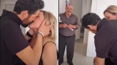 Έσκυψε και της φίλησε την κοιλιά - Πατέρας για πρώτη φορά ο Απόστολος Ρουβάς (Βίντεο)