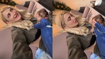 Θηλάζει σε νυχάδικο - Το νέο βίντεο της Ιωάννας Τούνη με τον μικρό νουνίτο