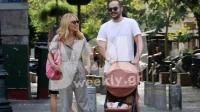 Στιγμές ευτυχίας για τη Μαρία Ηλιάκη & το Στέλιο Μανουσάκη - Βάφτισαν τη μοναχοκόρη της