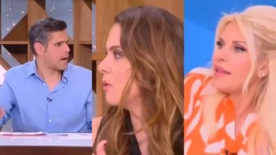 Ουγγαρέζος και Χρυσικοπούλου τσακώθηκαν στον αέρα της εκπομπής - Παρενέβη η Ελένη Μενεγάκη