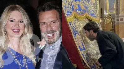 Πάτερ Αντώνιος: Του φιλούσαν τα χέρια μετά το προσκύνημα στην Μητρόπολη - Η φωτογραφία με την Μαριόλα και τον Τζώρτζογλου έξω από τον Ναό