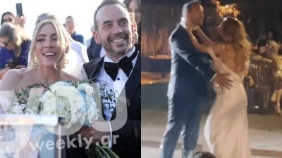 Η εντυπωσιακή άφιξη του ζευγαριού στο κτήμα - Το κομμάτι που χόρεψαν συγκινημένοι Μουζουράκης & Κοζαρή