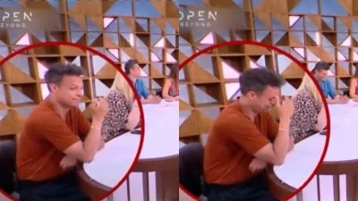 Νέο "λάδι στην φωτιά": Ο ειρωνικός μορφασμός του Σάββα Πούμπουρα την ώρα που μιλούσε η Ελένη Μενεγάκη