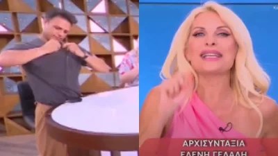 Νόμιζε ότι δε θα ακουστεί η σπόντα του καθώς έβγαζε το μικρόφωνο - Αμηχανία ξανά με τον Πούμπουρα & τη Μενεγάκη