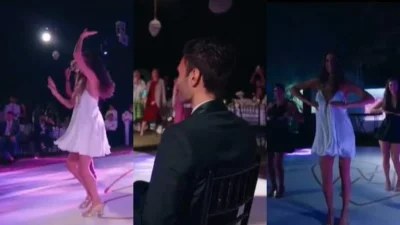 Με μίνι λευκό φόρεμα και τον Νικήτα Νομικό πρώτη θέση - Ο "καυτός" χορός της Άννας Πρέλεβιτς στο γάμο τους