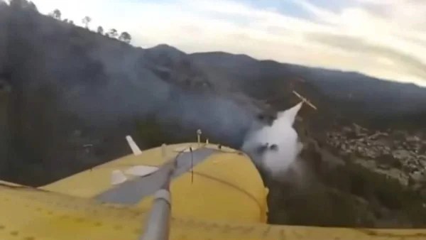 Συναγερμός! Έπεσε canadair κατά τη διάρκεια πυρόσβεσης στην Κάρυστο (Βίντεο)