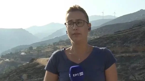 «Με συγχωρείτε...» - "Λύγισε" στον αέρα δημοσιογράφος της ΕΡΤ για τον τραγικό θάνατο των πιλότων του canadair στην Κάρυστο