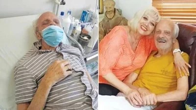 Με ορούς στα ενωμένα τους χέρια - Η φωτογραφία της συζύγου του Σπύρου Φωκά μέσα από το δωμάτιο του νοσοκομείο
