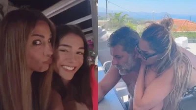 Στην Κρήτη η Βανδή με τον Μπισμπίκη & τη Μελίνα - Οι μπύρες στην παραλία και το δείπνο σε ονειρικό εστιατόριο