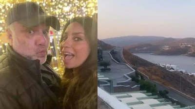 Διαμονή σε χλιδάτη σουίτα με θέα όλο το νησί και βόλτες με το σκάφος - Βίντεο από τις διακοπές του Γρηγόρη Αρναούτογλου με τη Νάνσυ Αντωνίου στην Κύθνο