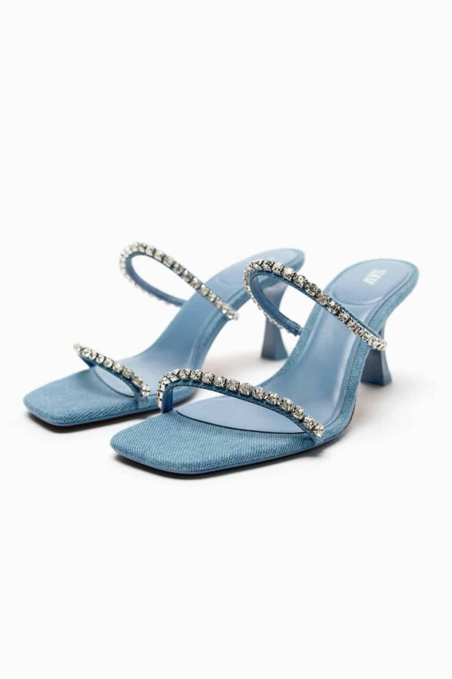 mules με στρας zara