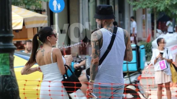 Διαχυτικός στο κέντρο της Αθήνας με τη μυστηριώδη συνοδό του ο Snik - Αποκλειστικές φωτογραφίες με την μελαχρινή & γυμνασμένη γυναίκα στο πλευρό του